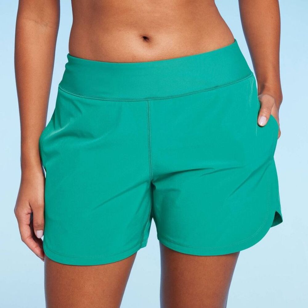 Lands' End - Lands' End Women's Swim Shorts Swimwear Bottom Boa Green